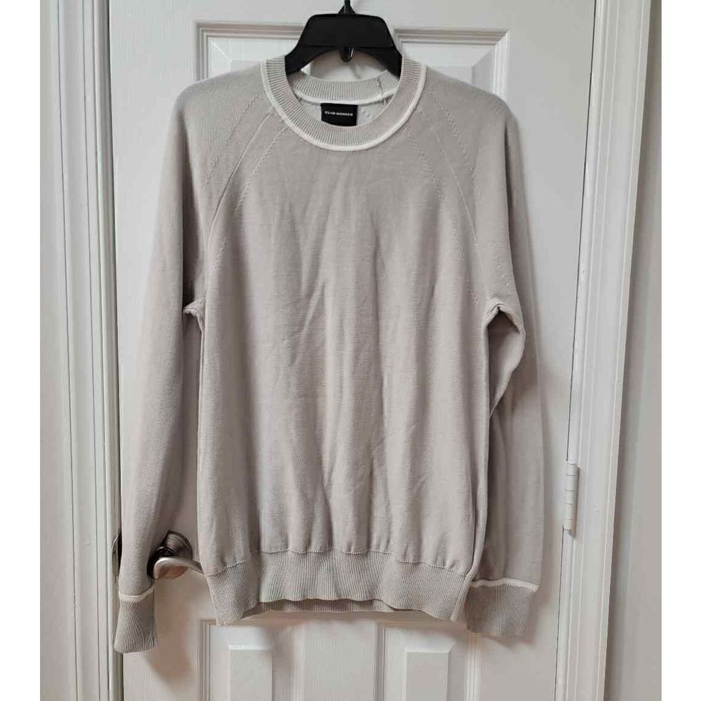 Club Monaco Stitch Cotton Crewneck Sweater SM